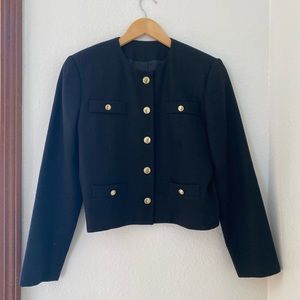 Vintage Lord and Taylor Cropped Wool Blazer